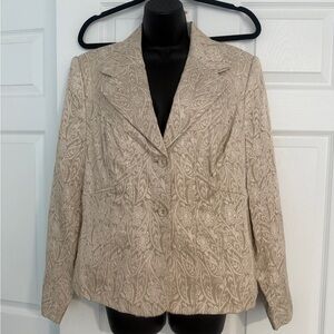 Worthington cream/golden Patterned Blazer